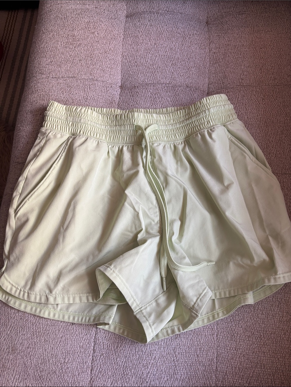 Abercrombie & Fitch YPB Highlighter Green Drawstring Athletic Shorts